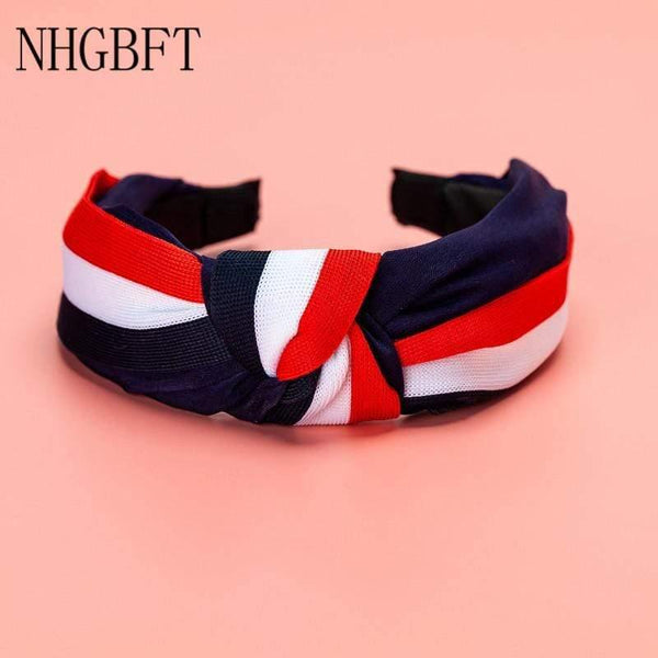 Classic Women Elegant Striped Plaid Headband Hairbands For Girl Hair Hoop Rack Turban Hair Accessories