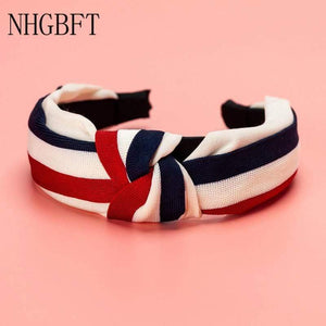 Classic Women Elegant Striped Plaid Headband Hairbands For Girl Hair Hoop Rack Turban Hair Accessories