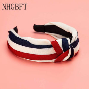 Classic Women Elegant Striped Plaid Headband Hairbands For Girl Hair Hoop Rack Turban Hair Accessories