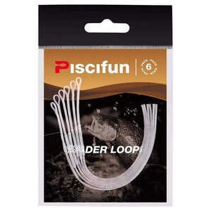 Planet Gates Clear 20lb Fly Loop 6 Pcs/Pack Braided Fly Leader Loop Connectors fly line Fly Fishing Loop