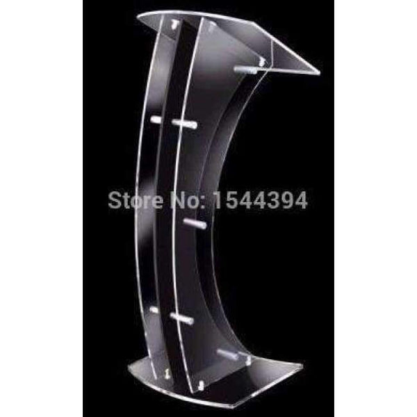 Planet Gates Clear acrylic podium clear acrylic furniture Hot Sell C Shape Acrylic Plexiglas .acrylic podium Pulpit Lectern With Shelf
