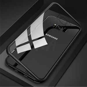 Planet Gates Clear-Black / For Galaxy S7 H&A 360 Magnetic Adsorption Phone Case for For Samsung Galaxy S9 S8 Plus S7 Edge Tempered Glass Back Magnet Cover Note 9 8 Case