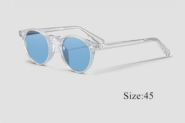 Planet Gates clear blue 45 Sunglasses Women Gregory Peck Acetate Sun Glasses  Retro Round Frame OV5186 Men Polarized Vintage Eyeglasses Driving Glasses