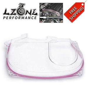 Planet Gates Clear Cam Gear Cover Timing Belt Pulley For Mitsubishi Lancer Evolution EVO 9 IX Mivec 4G63 JR6334