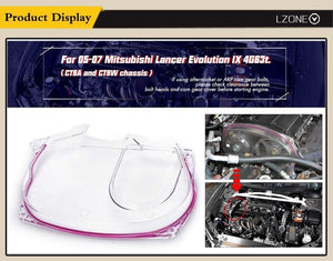 Planet Gates Clear Cam Gear Cover Timing Belt Pulley For Mitsubishi Lancer Evolution EVO 9 IX Mivec 4G63 JR6334