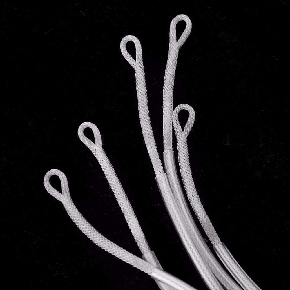 Planet Gates Clear Fly Loop 6 Pcs/Pack Fly Leader Loop 30lb Connectors for fly line Clear and Yellow Color Fly Fishing Loop