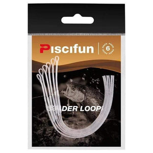 Planet Gates Clear Fly Loop 6 Pcs/Pack Fly Leader Loop 30lb Connectors for fly line Clear and Yellow Color Fly Fishing Loop