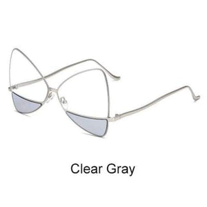 Planet Gates Clear Gray Ralferty 2018 Oversized Butterfly Sunglasses Women Cloudy Glasses Candy Colors Eyewear Accessories Irregular Eyeglasses B016