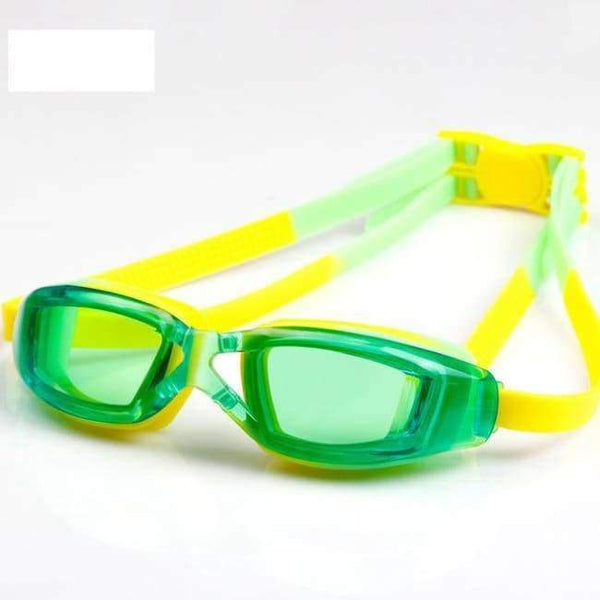 Planet Gates clear green Kids Swimming goggles Anti-Fog UV Protection Swim Glasses with Case,Nose Clip,Earplugs for Boys Girls training in swimming pool