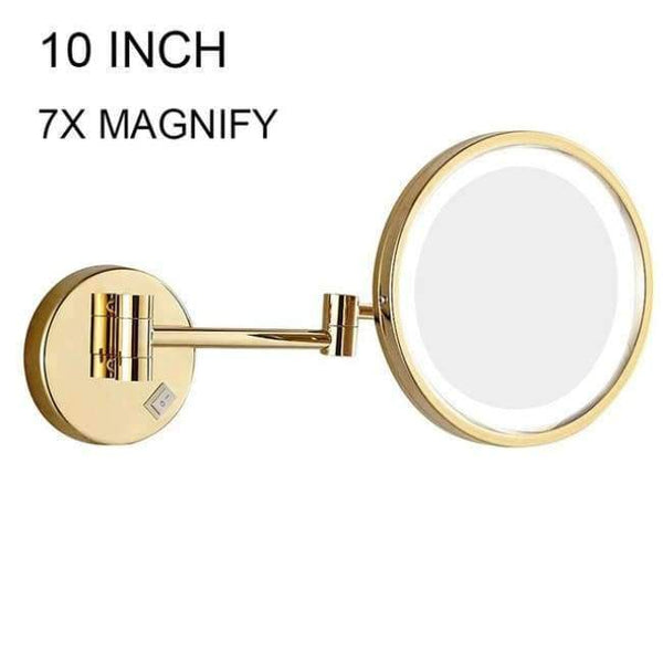 Planet Gates Clear Nieneng Makeup Mirrors LED Bathroom LED Light Mirror 5X 10X Bath Mirror Make up Toilet Magnifying Mirror Accessories ICD60531