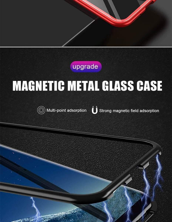 Planet Gates Clear-White / For Galaxy S7 H&A 360 Magnetic Adsorption Phone Case for For Samsung Galaxy S9 S8 Plus S7 Edge Tempered Glass Back Magnet Cover Note 9 8 Case