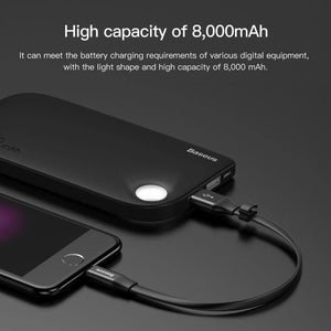 Planet Gates Clearance Baseus Dual USB Power Bank 8000mAh Poverbank Portable External Battery Charger For Samsung iPhone Xiaomi Powerbank