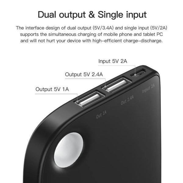 Planet Gates Clearance Baseus Dual USB Power Bank 8000mAh Poverbank Portable External Battery Charger For Samsung iPhone Xiaomi Powerbank