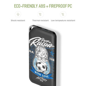 Planet Gates Clearance Sales ROCK Portable10000 mAh Power Bank External Battery for Mobile Phone Power Charger for iPhone Xiaomi Samsung