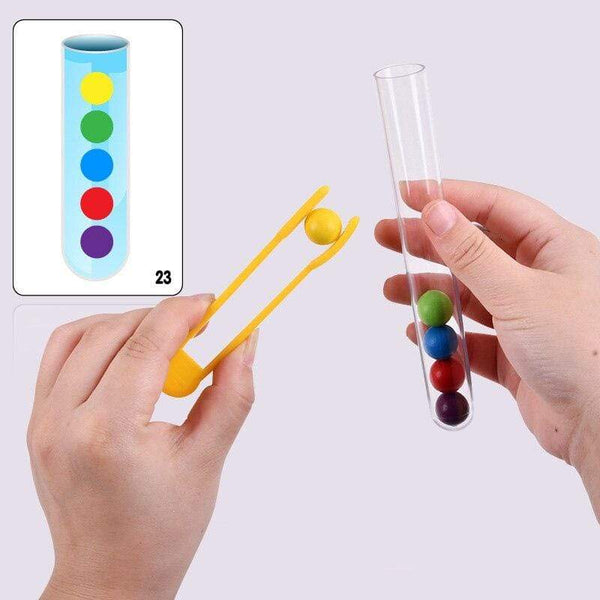 Planet Gates Clip Beads Test Tube Toy Children Logic Concentration Fine Motor Training Game Montessori Teaching Aids Educational Toy For Kids