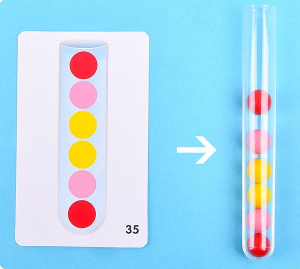 Planet Gates Clip Beads Test Tube Toy Children Logic Concentration Fine Motor Training Game Montessori Teaching Aids Educational Toy For Kids