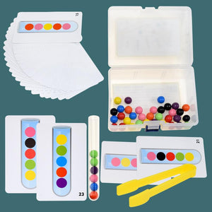 Planet Gates Clip Beads Test Tube Toy Children Logic Concentration Fine Motor Training Game Montessori Teaching Aids Educational Toy for Kids