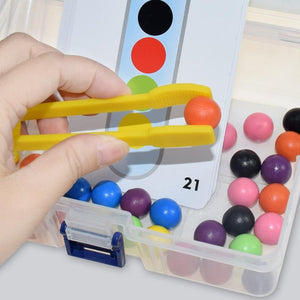 Planet Gates Clip Beads Test Tube Toy Children Logic Concentration Fine Motor Training Game Montessori Teaching Aids Educational Toy for Kids