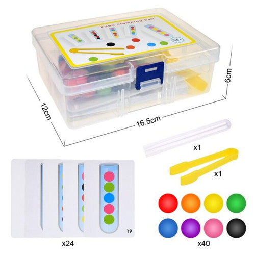 Planet Gates Clip Beads Test Tube Toy Children Logic Concentration Fine Motor Training Game Montessori Teaching Aids Educational Toy for Kids