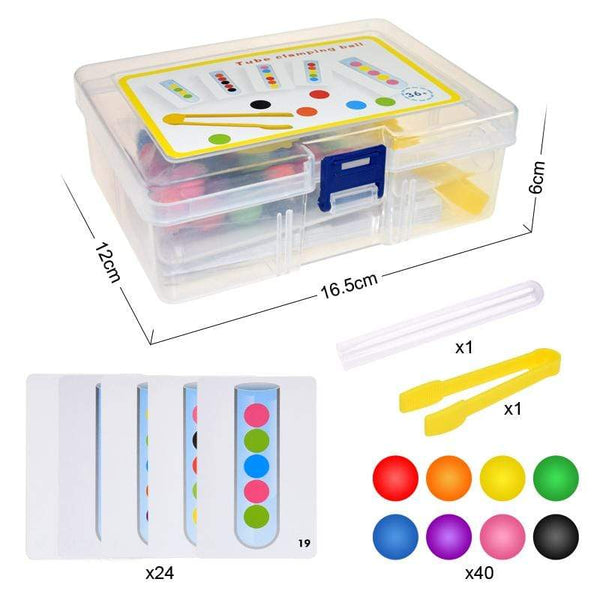 Planet Gates Clip Beads Test Tube Toy Children Logic Concentration Fine Motor Training Game Montessori Teaching Aids Educational Toy for Kids