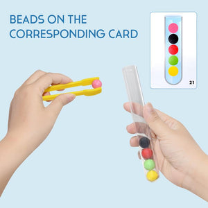 Planet Gates Clip Beads Test Tube Toy Children Logic Concentration Fine Motor Training Game Montessori Teaching Aids Educational Toy for Kids
