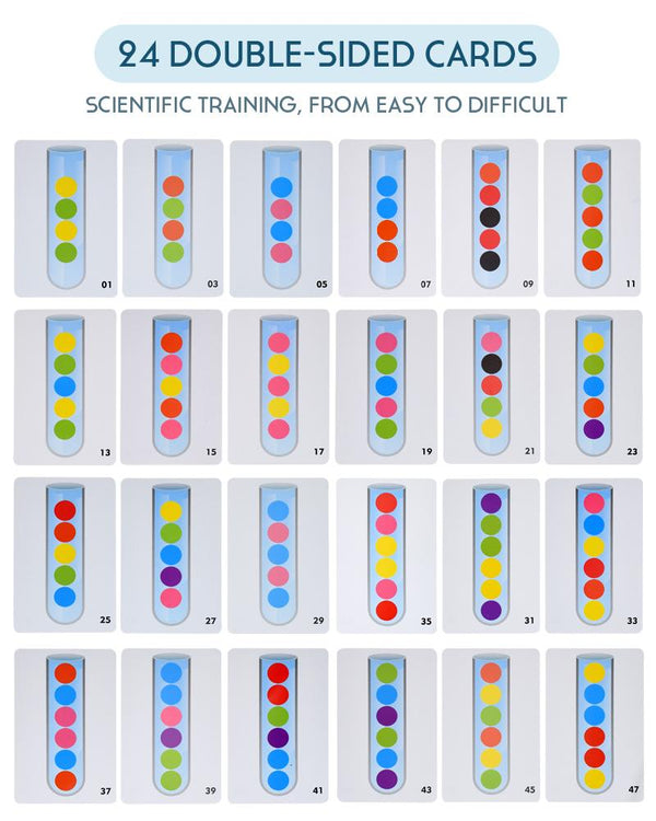 Planet Gates Clip Beads Test Tube Toy Children Logic Concentration Fine Motor Training Game Montessori Teaching Aids Educational Toy for Kids