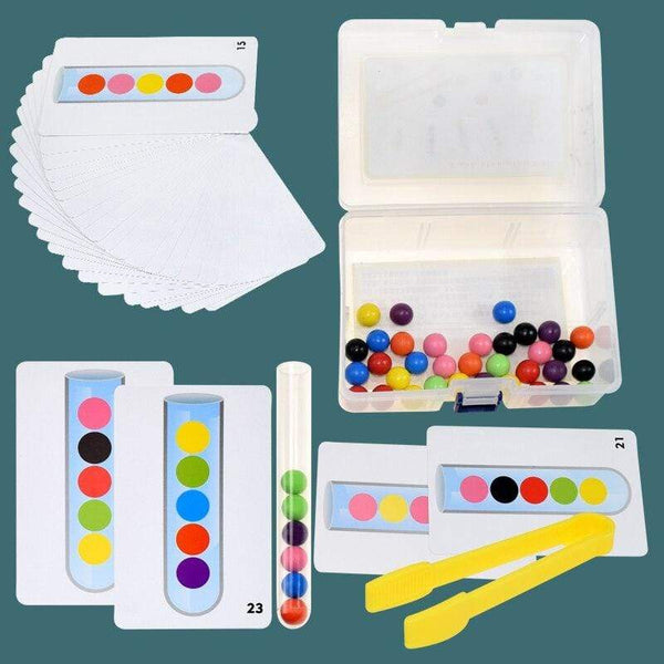 Planet Gates Clip Beads Test Tube Toy Children Logic Concentration Fine Motor Training Game Montessori Teaching Aids Educational Toy for Kids