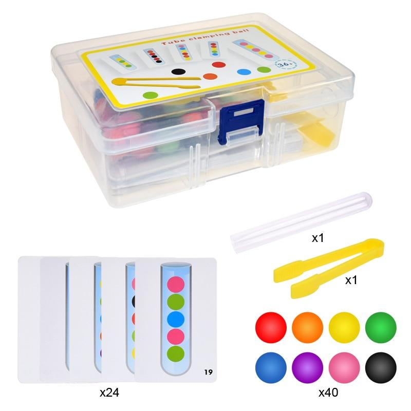 Planet Gates Clip Beads Test Tube Toy Children Logic Concentration Fine Motor Training Game Montessori Teaching Aids Educational Toy for Kids