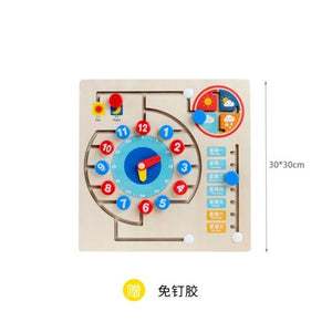 Planet Gates Clock Maze Busy Board Material Diy Accessories Montessori Teaching Aids Busy boards Baby Early Education Toys Toddler Learning Skill Toy