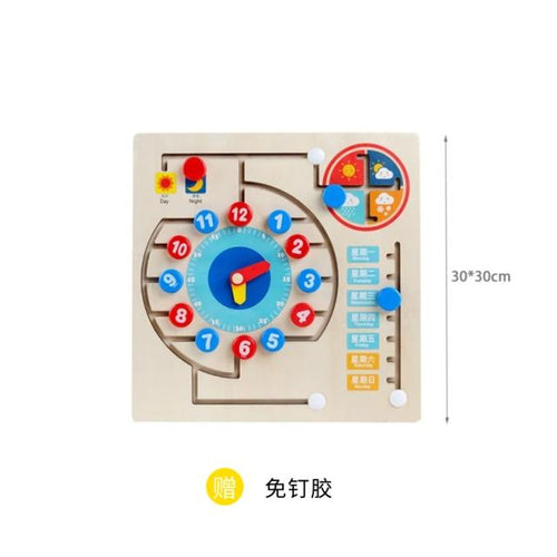 Planet Gates Clock Maze Busy Board Material Diy Accessories Montessori Teaching Aids Busy boards Baby Early Education Toys Toddler Learning Skill Toy