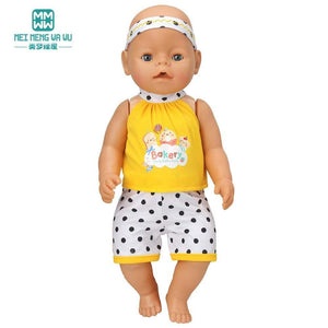 Planet Gates Clothes for doll Bow dress fit 18inch 43-45cm Baby Toy new born doll and American doll accessories