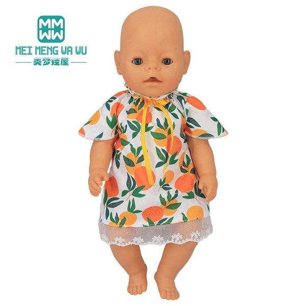 Planet Gates Clothes for doll Bow dress fit 18inch 43-45cm Baby Toy new born doll and American doll accessories