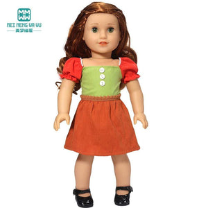 Planet Gates Clothes for doll Bow dress fit 18inch 43-45cm Baby Toy new born doll and American doll accessories