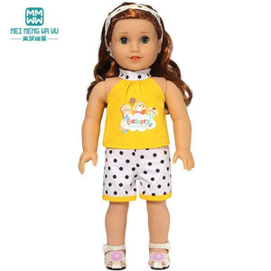 Planet Gates Clothes for doll Bow dress fit 18inch 43-45cm Baby Toy new born doll and American doll accessories