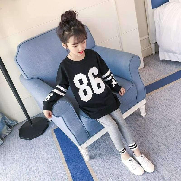 Planet Gates Clothes Set For Girls Teenagers Autumn  School Letter T Shirt + Leggings 2pcs Kids Clothing 4 5 6 7 8 9 10 11 12 13 Years