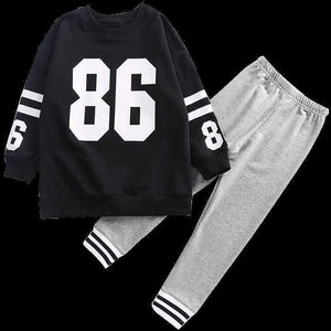 Planet Gates Clothes Set For Girls Teenagers Autumn  School Letter T Shirt + Leggings 2pcs Kids Clothing 4 5 6 7 8 9 10 11 12 13 Years
