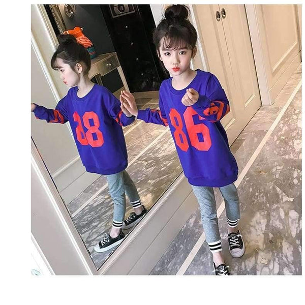Planet Gates Clothes Set For Girls Teenagers Autumn  School Letter T Shirt + Leggings 2pcs Kids Clothing 4 5 6 7 8 9 10 11 12 13 Years