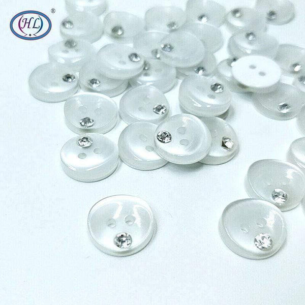 Planet Gates Clothing Botones Hl 50pcs 12mm Resin Buttons With Rhinestone Shirt Apparel Sewing Accessories Diy Crafts Rhinestones