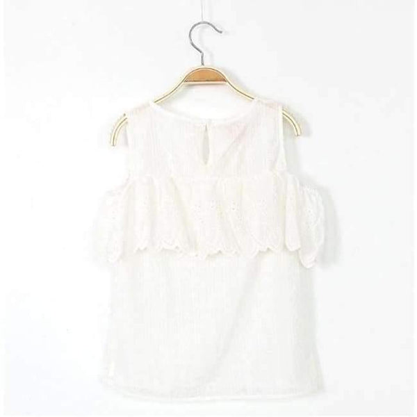 Planet Gates clothing set / 8 Kids Fashion Girls Clothing Sets 2 pcs White Lace Blouse Top & Black Flowers Pants Set for Teenage Girls Clothes Set