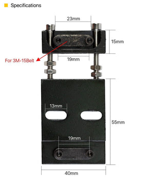Planet Gates Cloudray Belt Fastener For Width 15MM Open-Ended Timing Belt Transmission Belts For X/Y Axis Hardware Tools Machine Parts