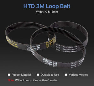 Planet Gates Cloudray HTD 3M Closed Loop Belt Rubber Timing Belt Various Transmission for CO2 Laser Engraving Cutting Machine / 3D Printer