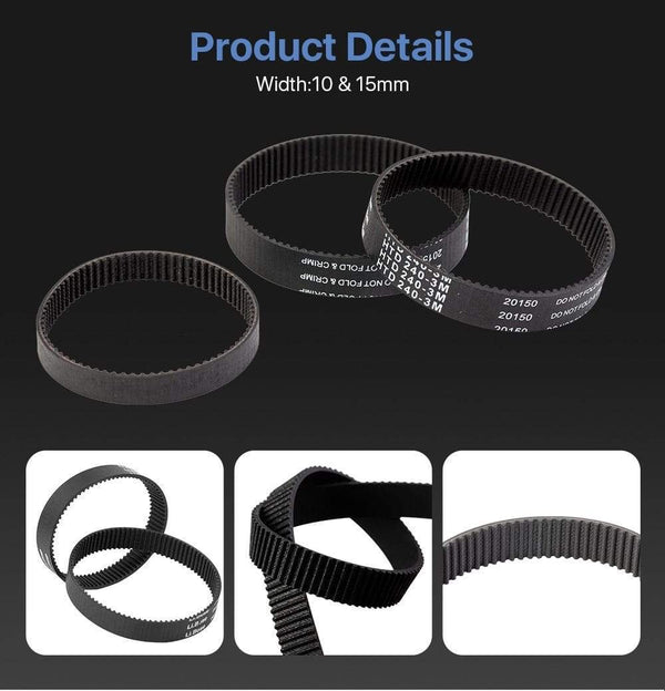 Planet Gates Cloudray HTD 3M Closed Loop Belt Rubber Timing Belt Various Transmission for CO2 Laser Engraving Cutting Machine / 3D Printer