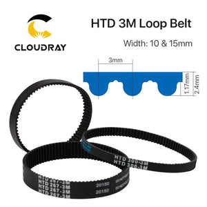 Planet Gates Cloudray HTD 3M Closed Loop Belt Rubber Timing Belt Various Transmission for CO2 Laser Engraving Cutting Machine / 3D Printer