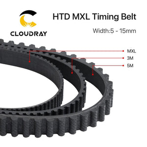 Planet Gates Cloudray MXL Open-Ended Timing Belt Transmission Belts Rubber Width 5mm For Fiber YAG Pully CO2 Laser Engraving Cutting Machine