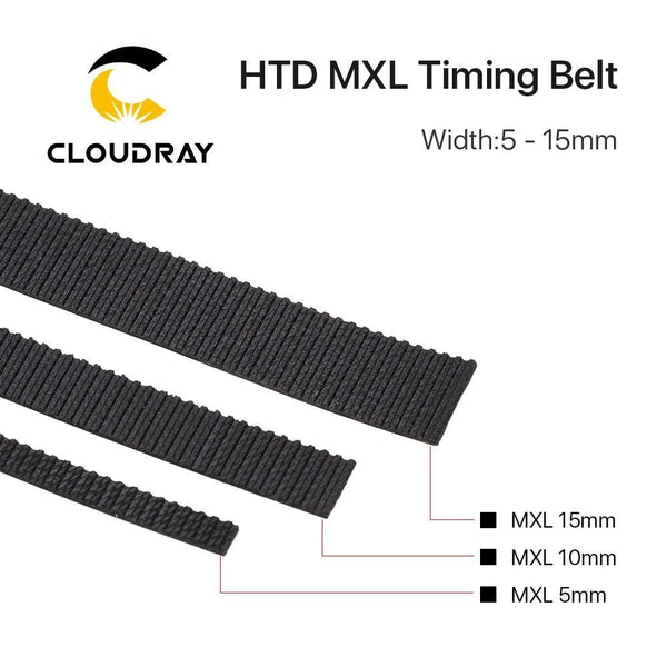 Planet Gates Cloudray MXL Open-Ended Timing Belt Transmission Belts Rubber Width 5mm For Fiber YAG Pully CO2 Laser Engraving Cutting Machine