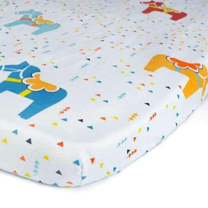 Planet Gates CLS0008 100% Cotton Crib Fitted Sheet Soft Baby Bed Mattress Cover Protector Cartoon Newborn Bedding For Cot Size 130*70cm