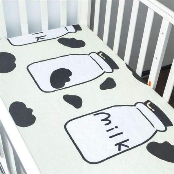 Planet Gates CLS0009 / China 100% Cotton Crib Fitted Sheet Soft Breathable Baby Bed Mattress Cover Potector  Cartoon Newborn Bedding For Cot Size 130*70cm
