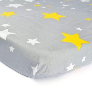 Planet Gates CLS0011 100% Cotton Crib Fitted Sheet Soft Baby Bed Mattress Cover Protector Cartoon Newborn Bedding For Cot Size 130*70cm