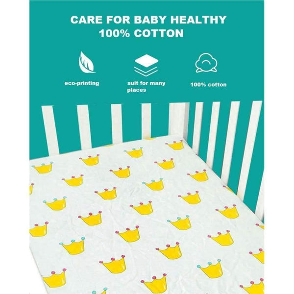 Planet Gates CLS0012 Fitted Baby Crib Sheet Printed 100% Cotton Nursery Bedding for Boy or Girl, Toddler Bedding ,Perfect Baby Shower Gift