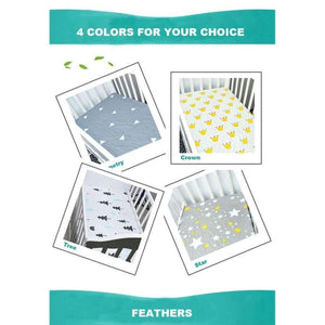 Planet Gates CLS0012 Fitted Baby Crib Sheet Printed 100% Cotton Nursery Bedding for Boy or Girl, Toddler Bedding ,Perfect Baby Shower Gift